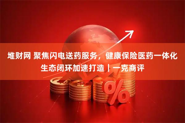 堆财网 聚焦闪电送药服务，健康保险医药一体化生态闭环加速打造｜一克商评
